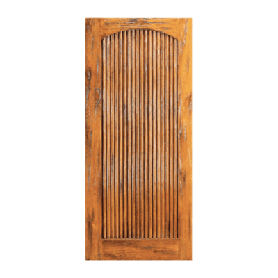1-Panel Unique Mahogany Exterior Single Door Slab – SW 61 Alder – with Distressed Finish Option