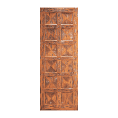 12-Panel Unique Mahogany Exterior Single Door Slab – 39 Santa Fe