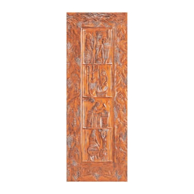 4-Panel Unique Mahogany Exterior Single Door Slab – 40 El Vino
