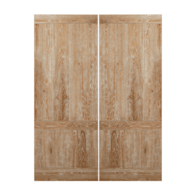 Midcentury Modern White Oak Exterior Double Door Slabs – BD 02