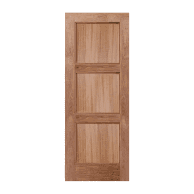 3-Panel Midcentury Modern Walnut Exterior Single Door Slab – EW-180