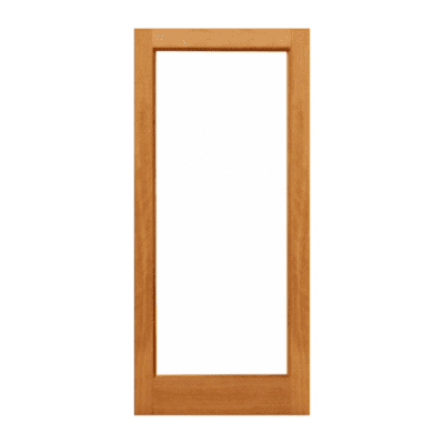 Full-Lite Classic Mahogany Exterior Single Door Slab – Mah 1/1 Dual Clear