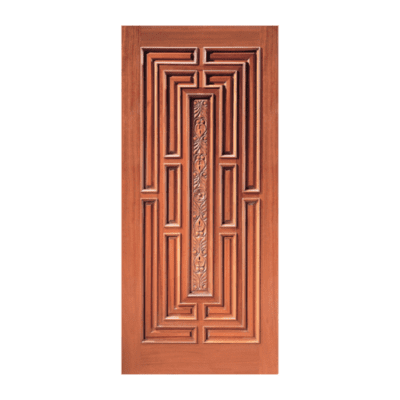 Unique Mahogany Exterior Single Door Slab – Model 1411