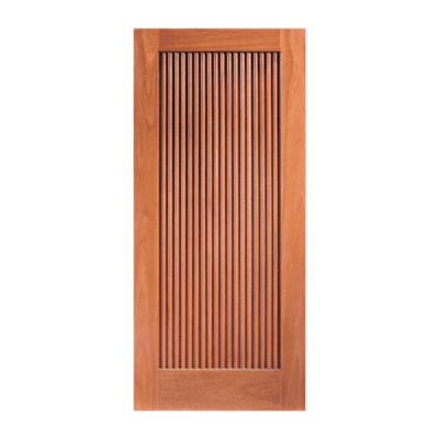 1-Panel Unique Mahogany Exterior Double Door Slabs – Model 15