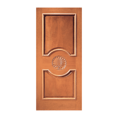 2-Panel Unique Mahogany Exterior Single Door Slab – Model 620