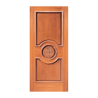 2-Panel Unique Mahogany Exterior Single Door Slab – Model 8