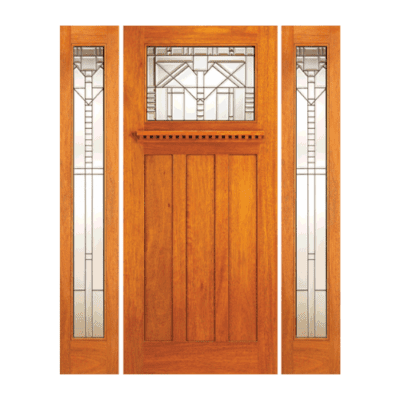 1-Lite over 3-Panel Craftsman Mahogany Exterior Sidelite Door Slabs – Model AC 701 A