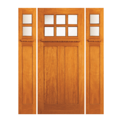 6-Lite over 2-Panel Craftsman Mahogany Exterior Sidelite Door Slabs – Model AC 701 A