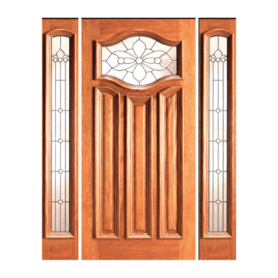 1-Lite over 3-Panel Classic Mahogany Exterior Sidelite Door Slabs – Model X 780