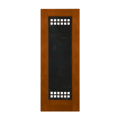 2-Lite Unique Mahogany Exterior Single Door Slab – Model NW 1647 – 2 1/4″ Thick Door