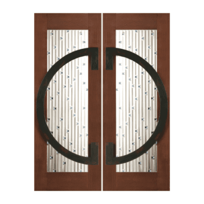 Full-Lite Unique Mahogany Exterior Double Door Slabs – Model NW 1780 – 2 1/4″ Thick Door