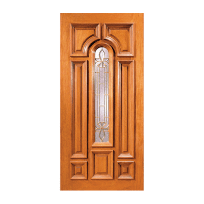 1-Lite Classic Mahogany Exterior Single Door Slab – Model X 525