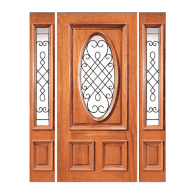 1-Lite over 2-Panel Classic Mahogany Exterior Sidelite Door Slabs – Model XR 301