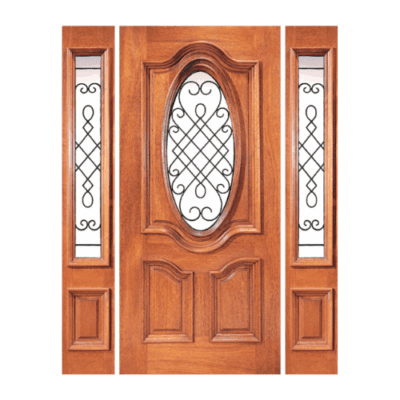 1-Lite over 2-Panel Classic Mahogany Exterior Sidelite Door Slabs – Model XR 351