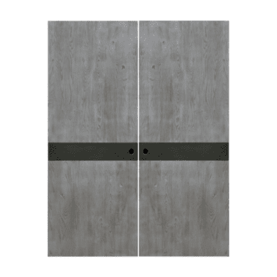 Midcentury Modern Rustic Hardwood Exterior Double Door Slabs – RC-02 – Sold With Artistic Distress and Finish