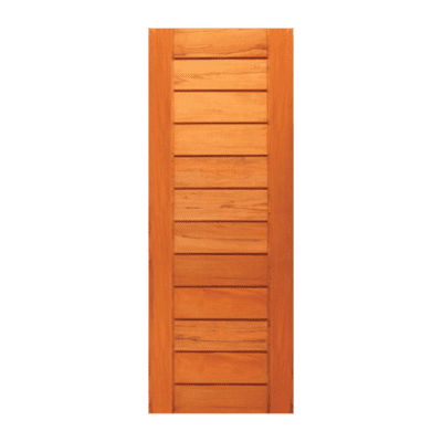 Midcentury Modern Rustic Hardwood Exterior Single Door Slab – Retro 16