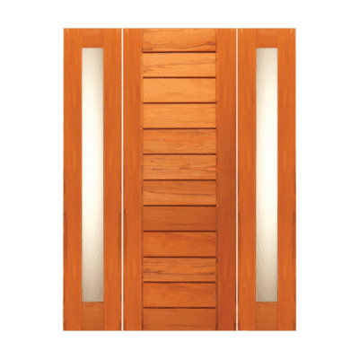 Midcentury Modern Rustic Hardwood Exterior Sidelite Door Slabs – Retro 16 w/R 20 SL