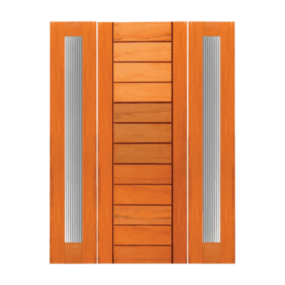 Midcentury Modern Rustic Hardwood Exterior Sidelite Door Slabs – Retro 16 w/R 21 SL