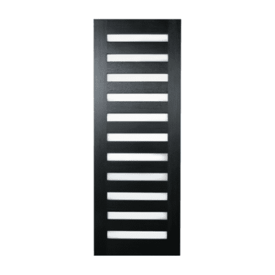 11-Lite Midcentury Modern Mahogany Exterior Single Door Slab – 5011