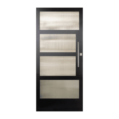 4-Lite Midcentury Modern Smooth Fiberglass Exterior Double Door Slabs – 2 Block Right Smooth NP-Series