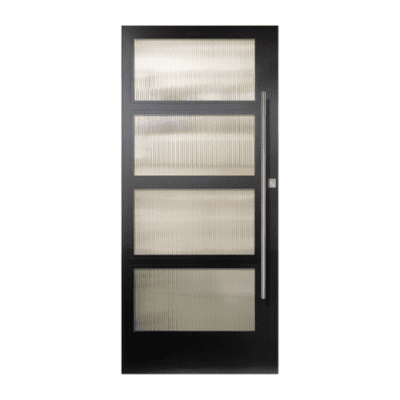 4-Lite Midcentury Modern Smooth Fiberglass Exterior Double Door Slabs – 4 Block Right Smooth NP-Series