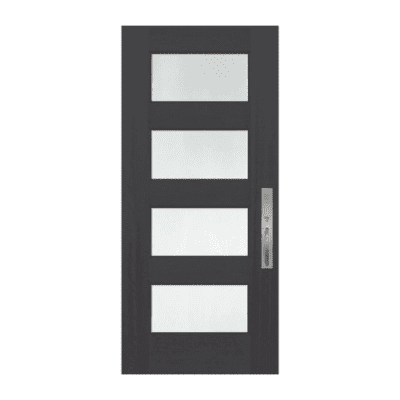 4-Lite Classic Mahogany Exterior Single Door Slab – Continental True Divided Lite