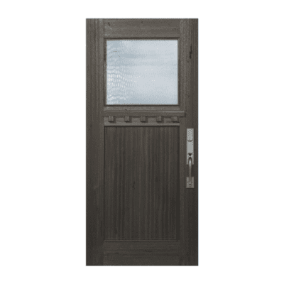 1-Lite over 1-Panel Craftsman Mahogany Exterior Single Door Slab – Simulated Divided Lite