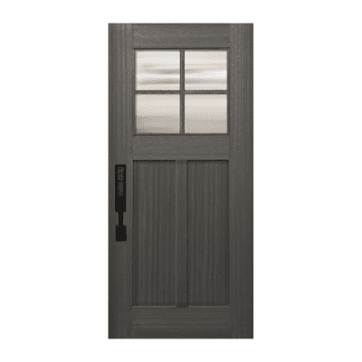 4-Lite over 2-Panel Craftsman Mahogany Exterior Single Door Slab – Simulated Divided Lite