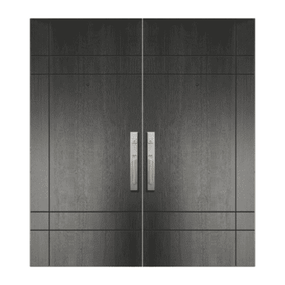 Midcentury Modern Mahogany Exterior Double Door Slabs – Inglewood Mahogany Solid Contemporary