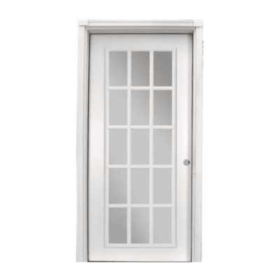 15-Lite Classic Fiberglass Exterior Single Prehung Door – Left Hand Inswing – Commodity doors come in either smooth or textured fiberglass.