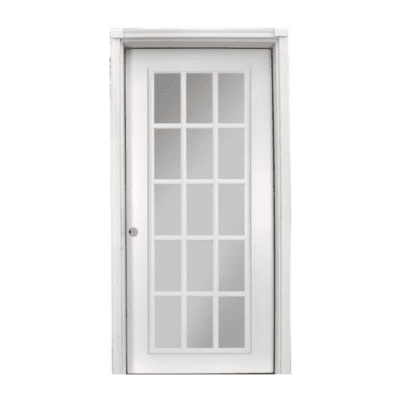 15-Lite Classic Fiberglass Exterior Single Prehung Door – 15 Lite – Right Hand Inswing – Commodity doors come in either smooth or textured fiberglass.