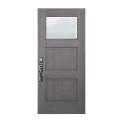 1-Lite over 2-Panel Classic Mahogany Exterior Single Door Slab – Continental True Divided Lite