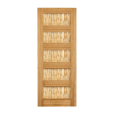 5-Panel Midcentury Modern Bamboo Interior Single Door Slab – BM 40 Bamboo