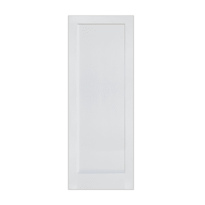 1-Panel Midcentury Modern Prime White Interior Single Door Slab – DLX SH 13