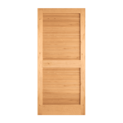 2-Panel Classic Knotty Alder Interior Single Door Slab – Louvered