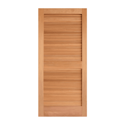2-Panel Classic Mahogany Interior Single Door Slab – Louvered