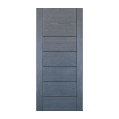 7-Panel Midcentury Modern Ash Gray Interior Single Door Slab – MD 15 Ash Gray
