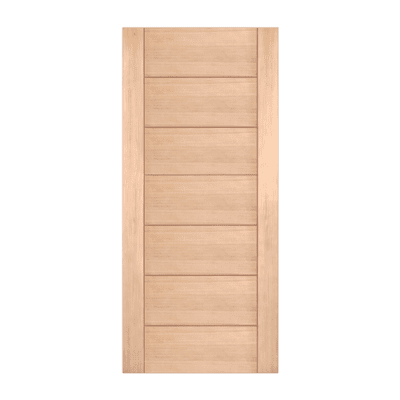 7-Panel Midcentury Modern White Oak Interior Single Door Slab – MD 15 White Oak