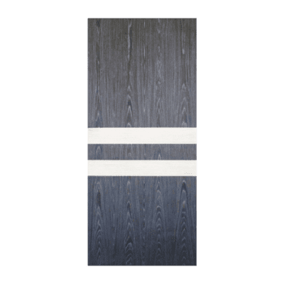 2-Panel Midcentury Modern Black Ash Interior Single Door Slab – SB 02