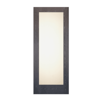 Full-Lite Midcentury Modern Black Apricot Interior Single Door Slab – SH 14 Black Apricot