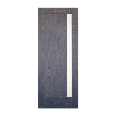 1-Lite Midcentury Modern Black Apricot Interior Single Door Slab – SH 15 Black Apricot