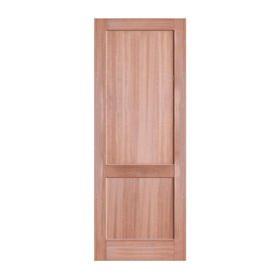 2-Panel Midcentury Modern Mahogany Interior Single Door Slab – SH 17 Mahogany