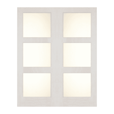 3-Lite Midcentury Modern Italian Interior Double Door Slabs – SH 19 Italian