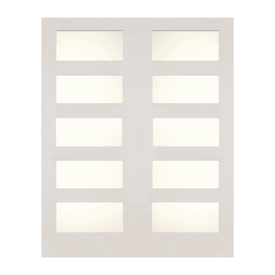 5-Lite Midcentury Modern Italian Interior Double Door Slabs – SH 14 Italian
