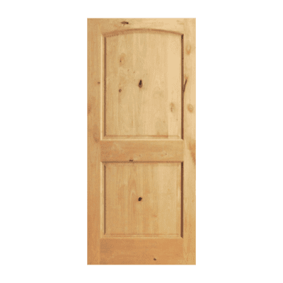 2-Panel Classic Knotty Alder Interior Single Door Slab – SW 95 Alder