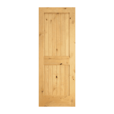 2-Panel Classic Knotty Alder Interior Single Door Slab – SW 96 Alder