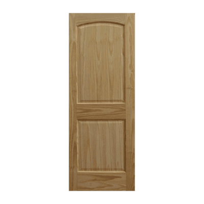 2-Panel Classic Stain Grade Pine Interior Single Door Slab – Malaga Clear 2 Panel Arch Top