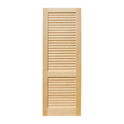 2-Panel Classic Stain Grade Pine Interior Single Door Slab – Plantation Louvered Door
