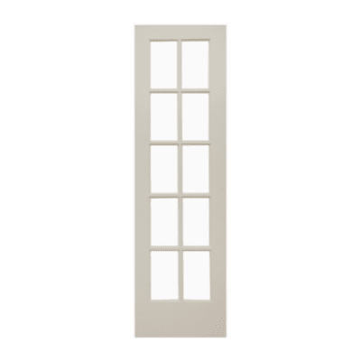 10-Lite Classic Primed Pine Interior Single Door Slab – French Door w/Clear Glass