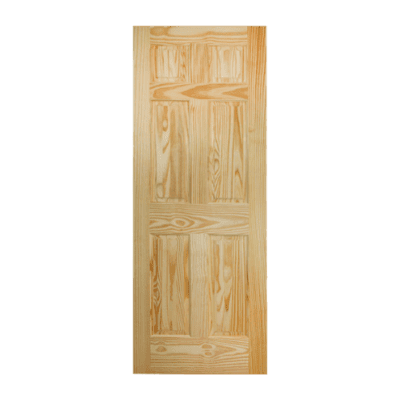 6-Panel Classic Knotty Pine Interior Single Door Slab – Colonial Single Hip Panel